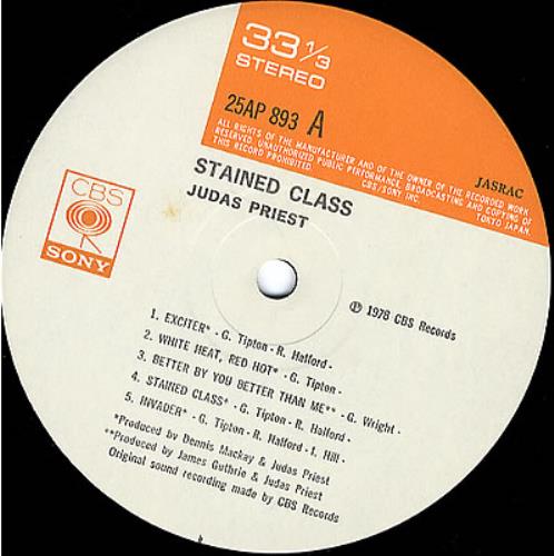 Judas Priest Stained Class Japanese vinyl LP album (LP record